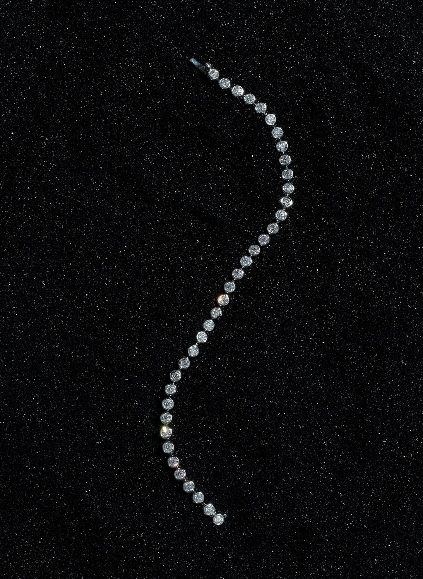 Eteri Tennis Bracelet White Gold Vermeil