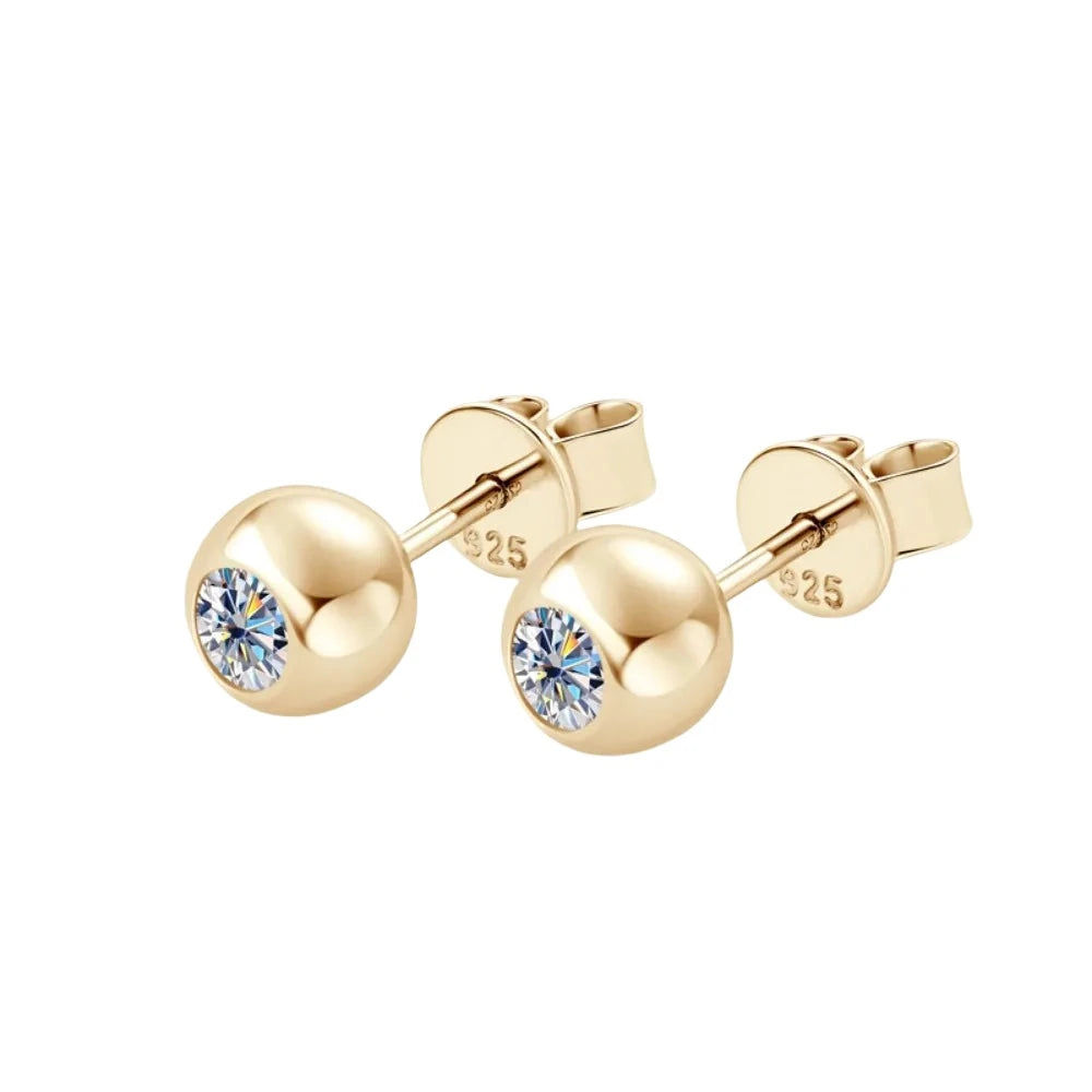 Eteri Mini Stud Earrings Yellow Gold Vermeil