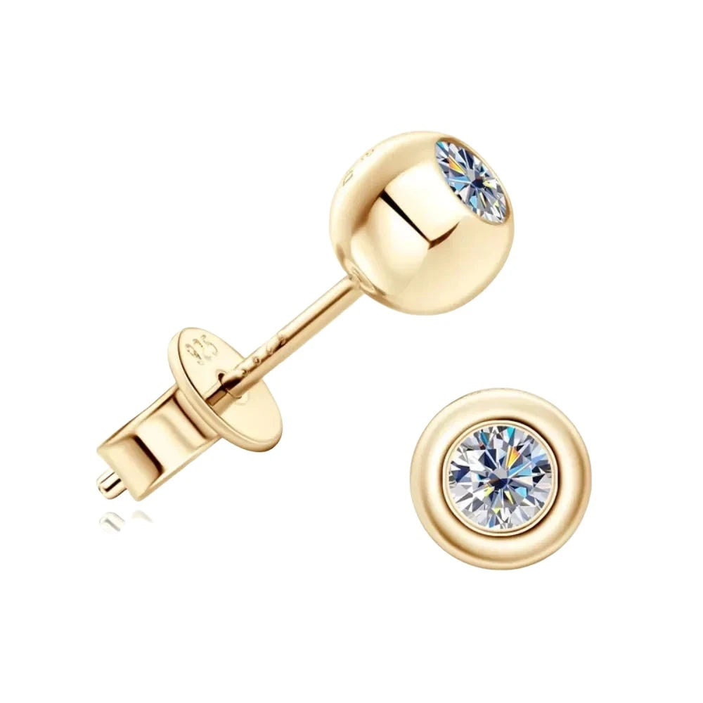 Eteri Mini Stud Earrings Yellow Gold Vermeil