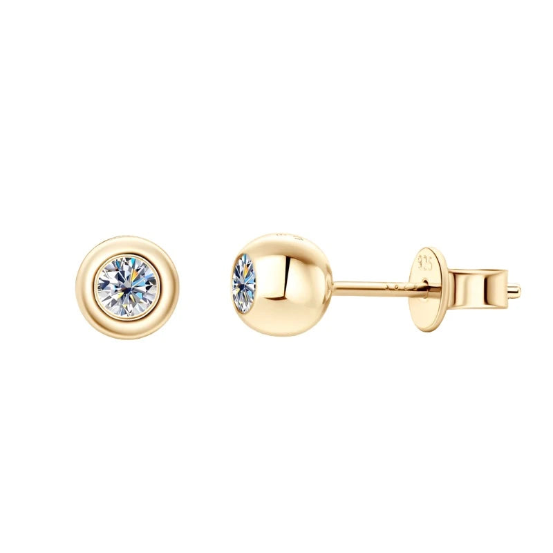 Eteri Mini Stud Earrings Yellow Gold Vermeil